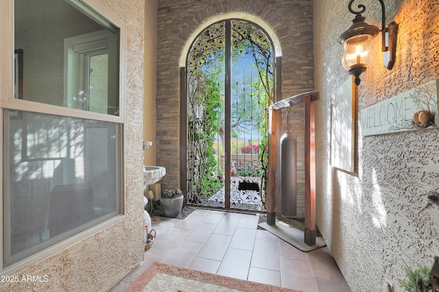 interior space featuring tile patterned floors