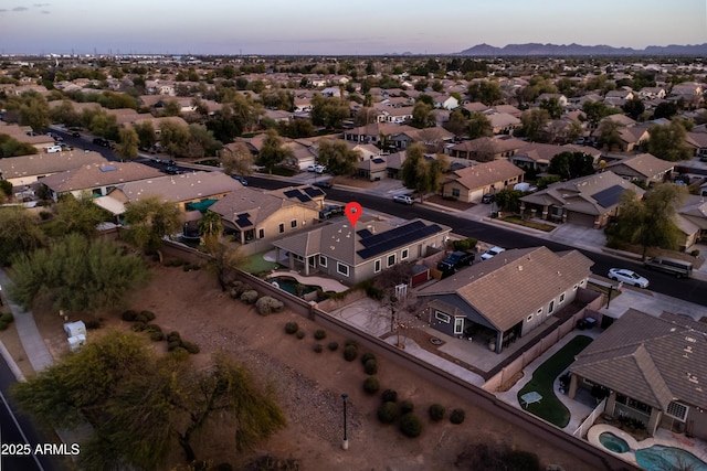 drone / aerial view featuring a residential view