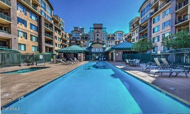 17 W Vernon Ave Unit 412, Phoenix, AZ 85003 - pool featuring a gazebo, fence, and a patio