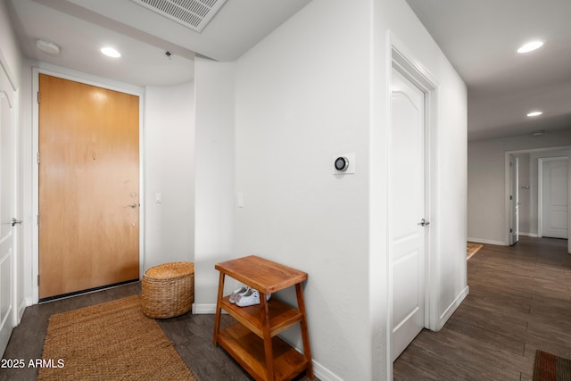 17 W Vernon Ave Unit 412, Phoenix, AZ 85003 - hallway with recessed lighting, baseboards, visible vents, and wood finished floors