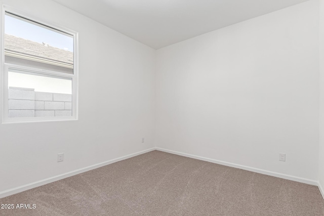 unfurnished room featuring carpet