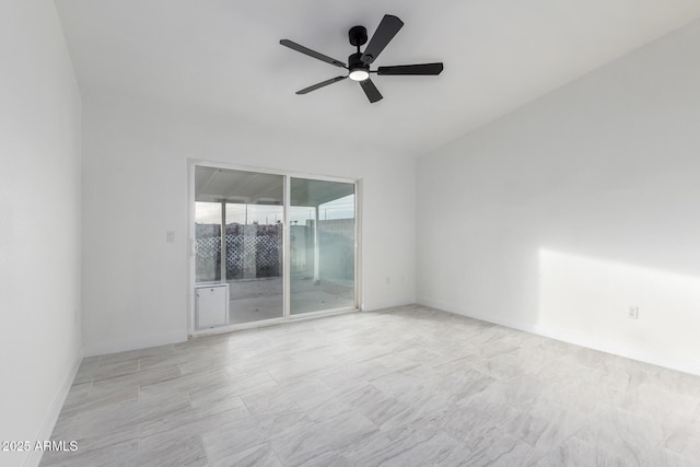 empty room featuring ceiling fan