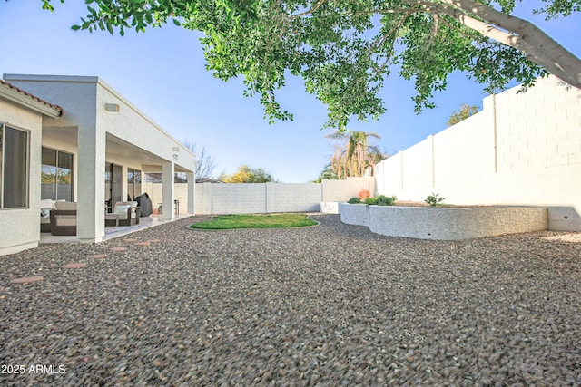 view of yard with a patio