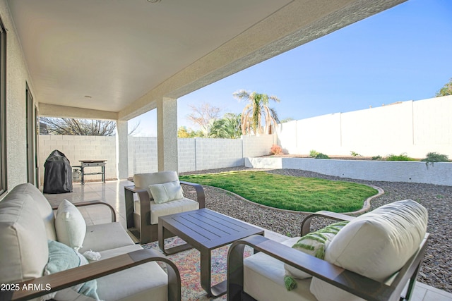 view of patio / terrace featuring outdoor lounge area