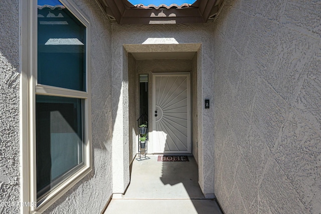 view of doorway to property