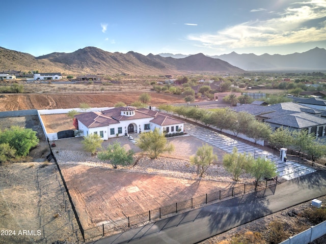 aerial view featuring a mountain view