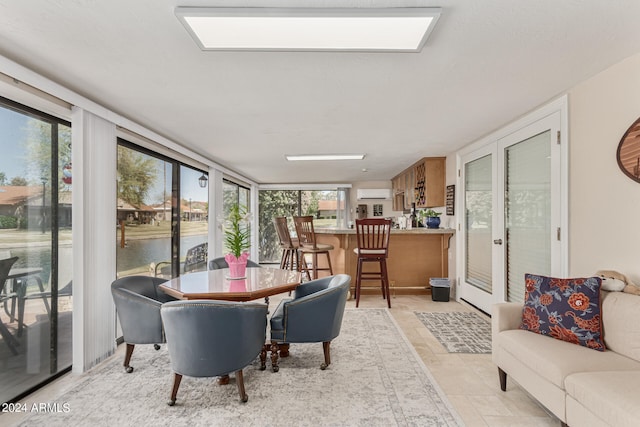 sunroom with french doors