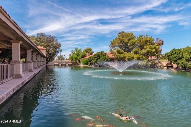 view of water feature