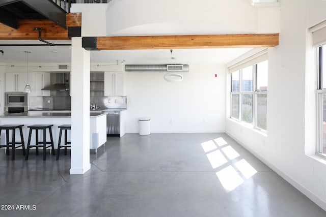 interior space featuring sink