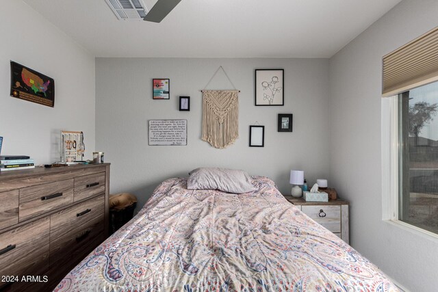5702 S Beck Ave, Tempe, AZ 85283 - bedroom with visible vents and a ceiling fan