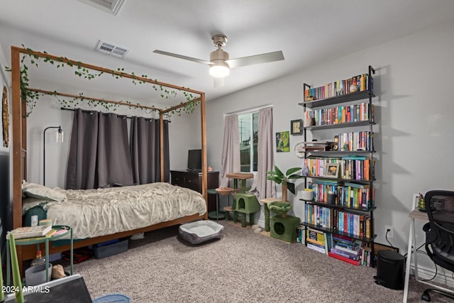 5702 S Beck Ave, Tempe, AZ 85283 - carpeted bedroom with a ceiling fan and visible vents