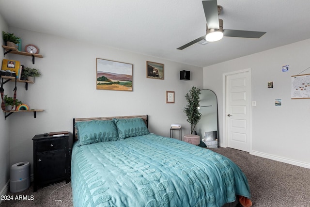 5702 S Beck Ave, Tempe, AZ 85283 - carpeted bedroom with baseboards and ceiling fan