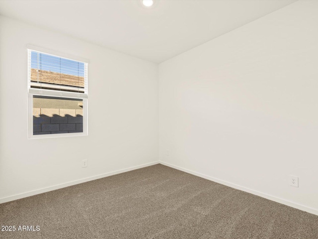 view of carpeted spare room