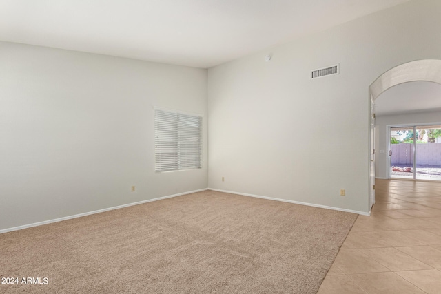 view of tiled spare room