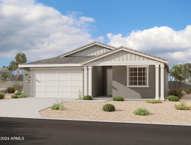 view of front facade with a garage