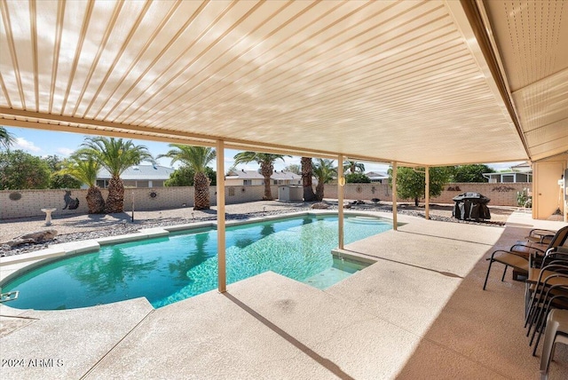 view of pool featuring a patio area