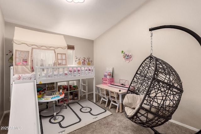 7826 W Mcrae Way, Glendale, AZ 85308 - bedroom featuring carpet, lofted ceiling, and baseboards