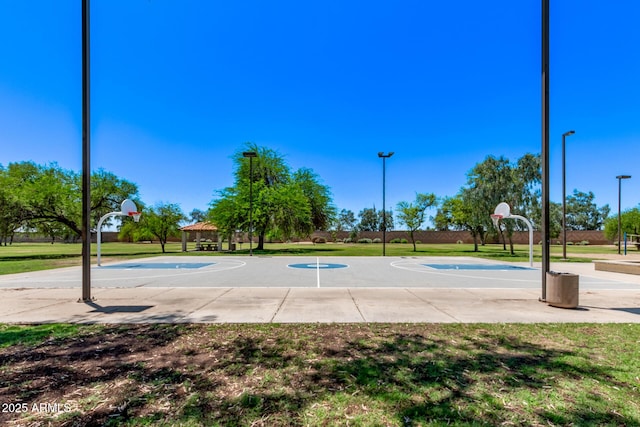 7826 W Mcrae Way, Glendale, AZ 85308 - view of basketball court with community basketball court, a gazebo, and a yard