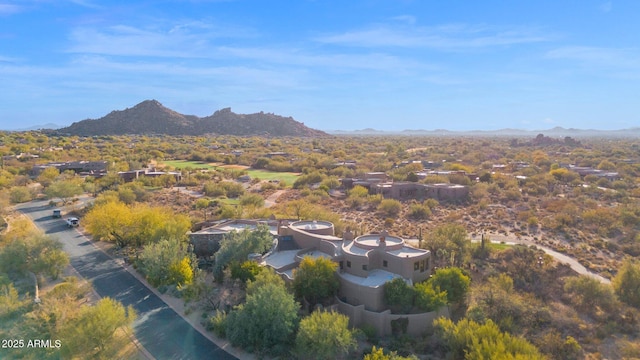 aerial view featuring a mountain view