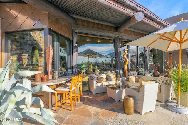 view of patio / terrace featuring outdoor lounge area