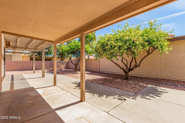 view of patio / terrace featuring a fenced backyard