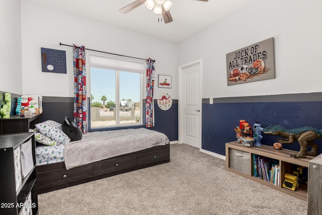 5321 N 196th Ave, Litchfield Park, AZ 85340 - bedroom with carpet floors, baseboards, and ceiling fan