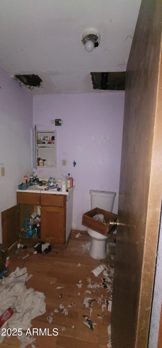 11150 E Clatterbuck Dr, Cornville, AZ 86325 - bathroom with toilet and wood finished floors