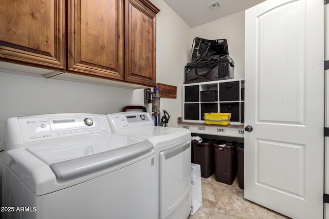 12834 W Forest Pleasant Pl, Peoria, AZ 85383 - washroom featuring washing machine and clothes dryer and cabinet space