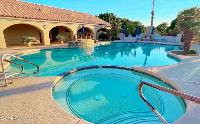 view of pool with a patio