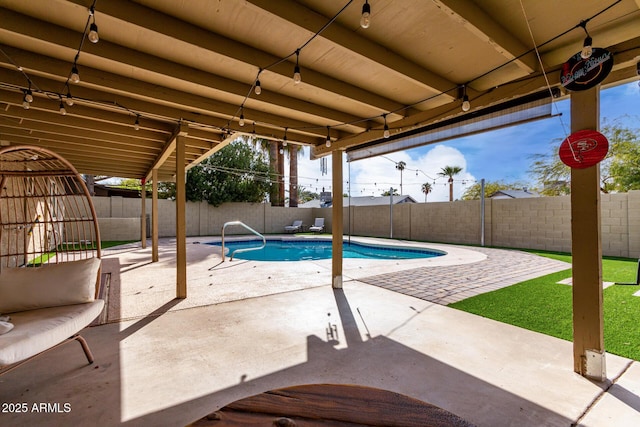 view of pool featuring a patio area