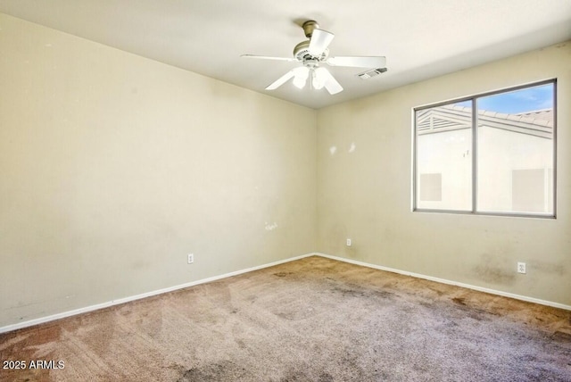2880 E Nunneley Rd, Gilbert, AZ 85296 - carpeted empty room featuring baseboards and ceiling fan