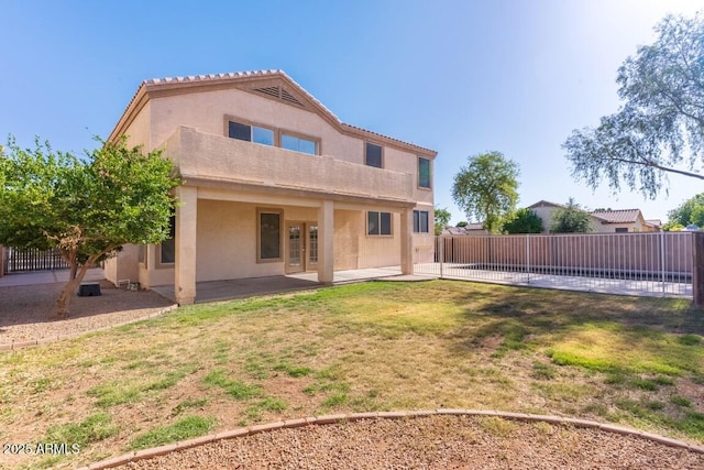 2880 E Nunneley Rd, Gilbert, AZ 85296 - back of property with a patio, stucco siding, and french doors