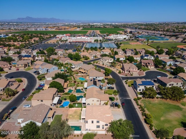 2880 E Nunneley Rd, Gilbert, AZ 85296 - aerial view of property and surrounding area with a mountain backdrop and nearby suburban area