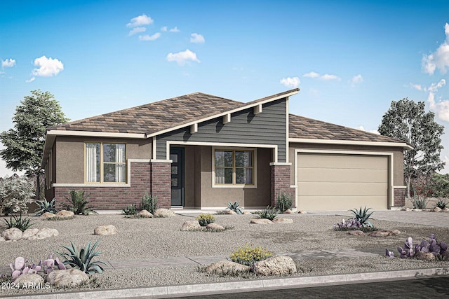 view of front facade featuring a garage