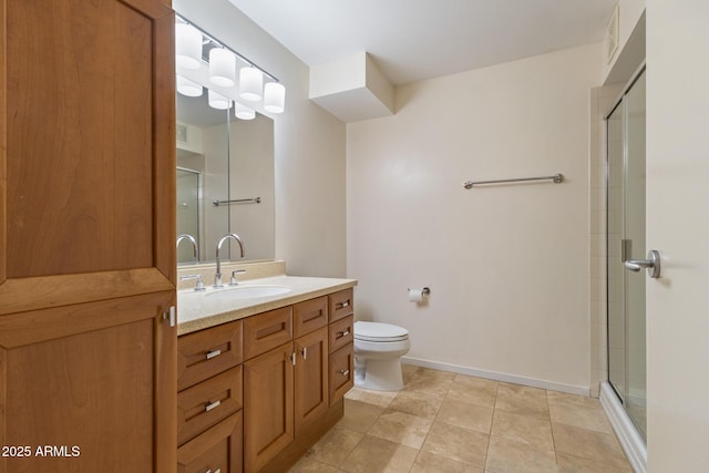 4808 N 24th St Unit 923, Phoenix, AZ 85016 - full bathroom with vanity, a stall shower, and tile patterned floors