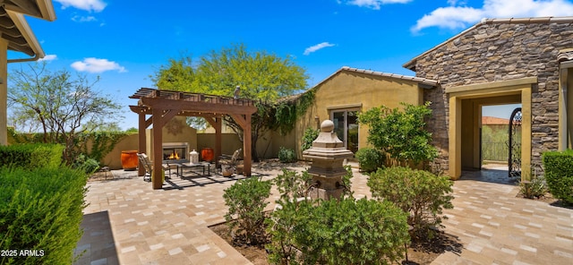 36813 N 109th Way, Scottsdale, AZ 85262 - fenced backyard featuring a patio and a pergola