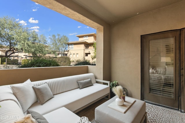 balcony with an outdoor living space