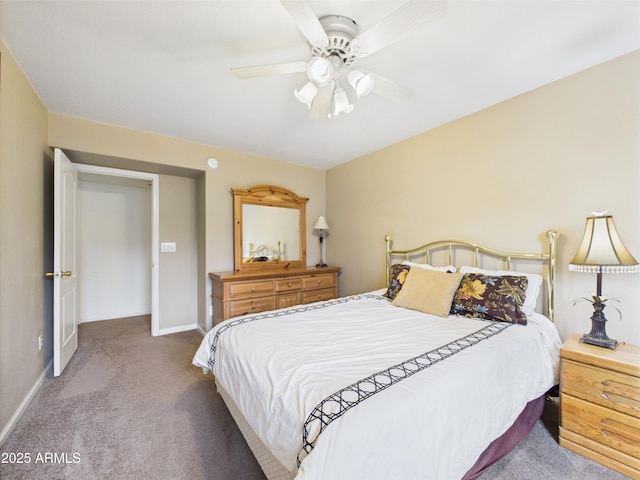 2015 W Shadow Valley Ranch Rd, Prescott, AZ 86305 - bedroom with carpet flooring, baseboards, and ceiling fan