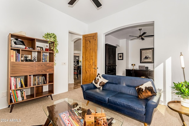 view of carpeted living room