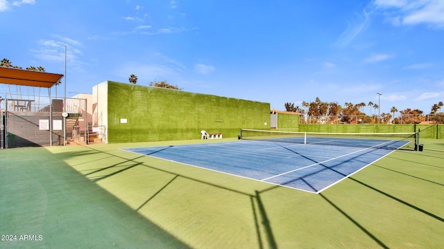 view of tennis court