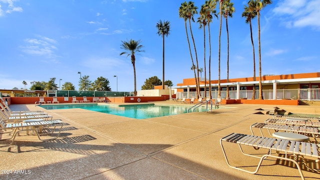 view of pool with a patio