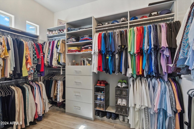 view of walk in closet