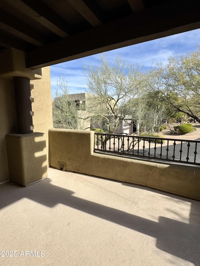 view of patio / terrace with a balcony