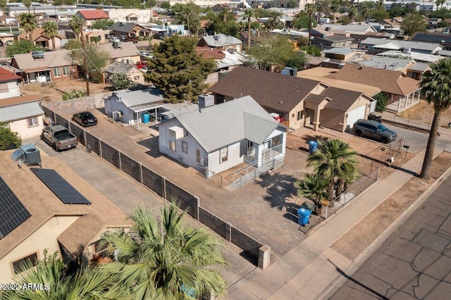 aerial view with a residential view