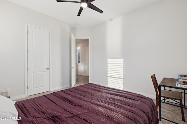 1294 E Ln Fortuna Ct, San Tan Valley, AZ 85140 - bedroom featuring baseboards and a ceiling fan