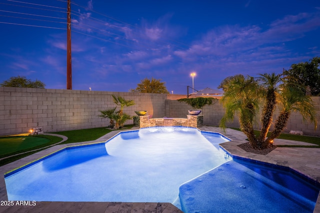 6621 S Balboa Dr, Gilbert, AZ 85298 - view of pool featuring an area to practice putting and a fenced backyard