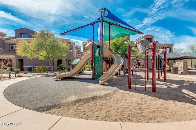 view of community jungle gym