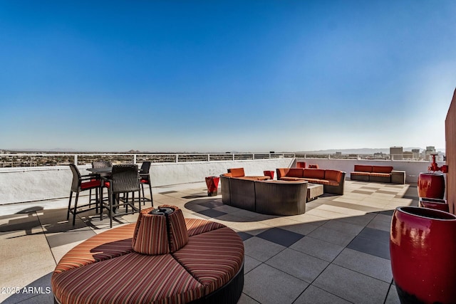 view of patio / terrace with an outdoor living space