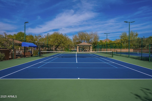 3055 N Red Mtn Unit 77, Mesa, AZ 85207 - view of tennis court with a gazebo and community basketball court