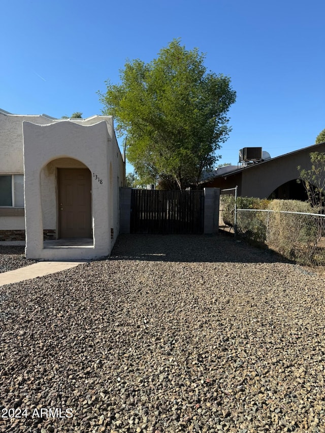 view of home's exterior featuring central air condition unit